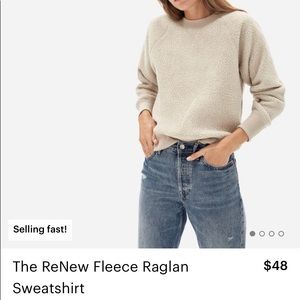 Everlane ReNew Fleece Raglan Sweatshirt
